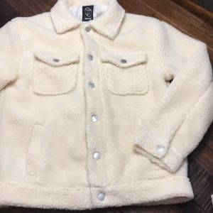 Original Use  Faux sheepskin fleece jacket   S